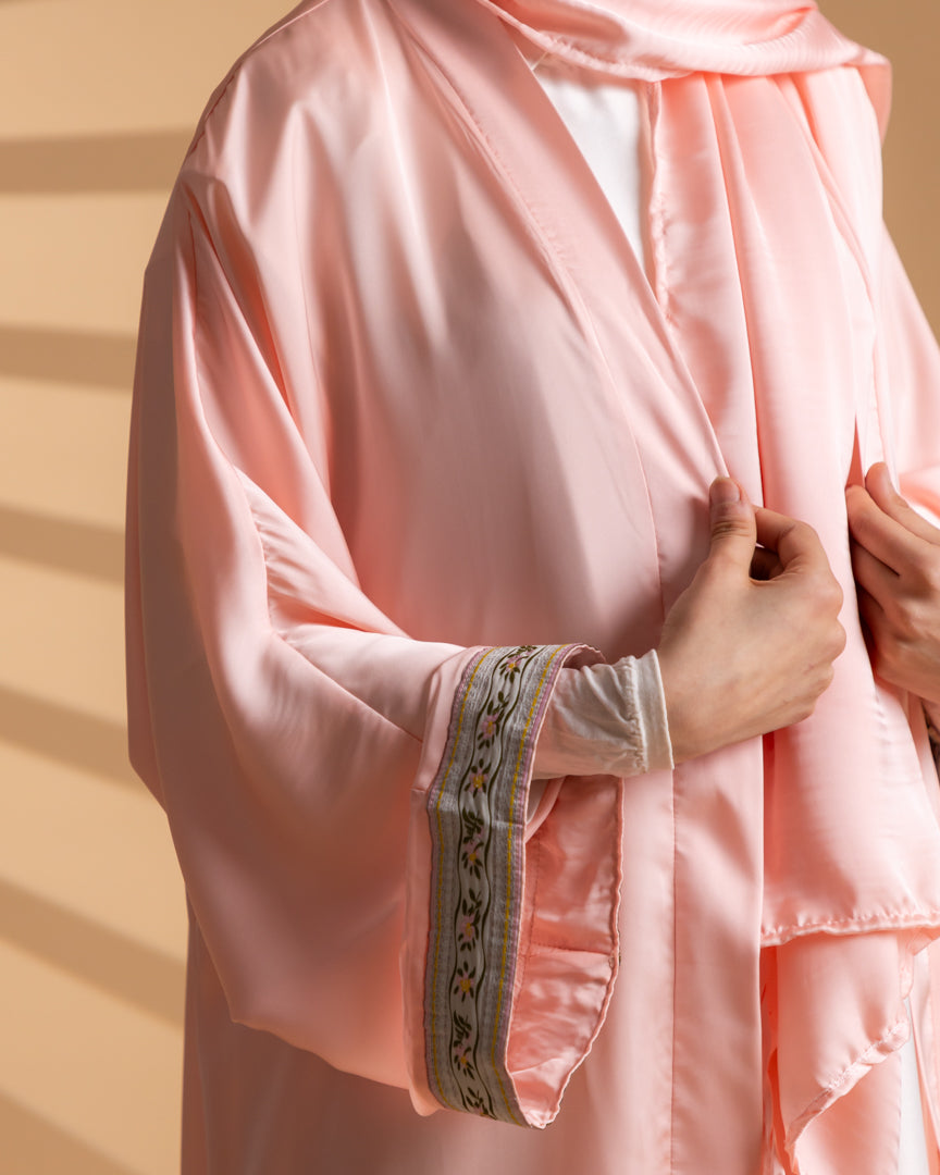 Floral Pink Abaya
